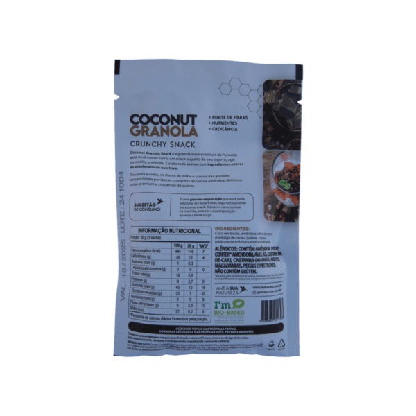 PURAVIDA SACHE COCONUT GRANOLA DARK CHOCOLATE 30 G