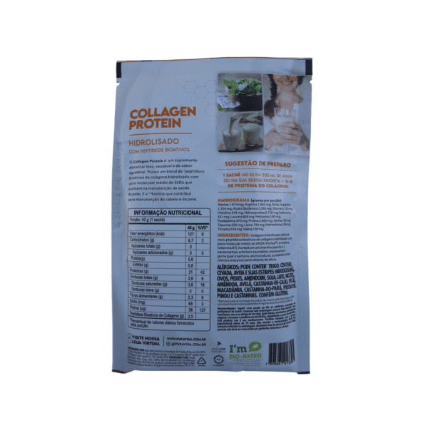PURAVIDA SACHE COLLAGEN PROTEIN ABACAXI&HORTELÃ 40 G