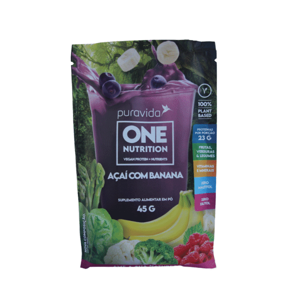 PURAVIDA SACHE ONE VEGAN AÇAI C/ BANANA 45G